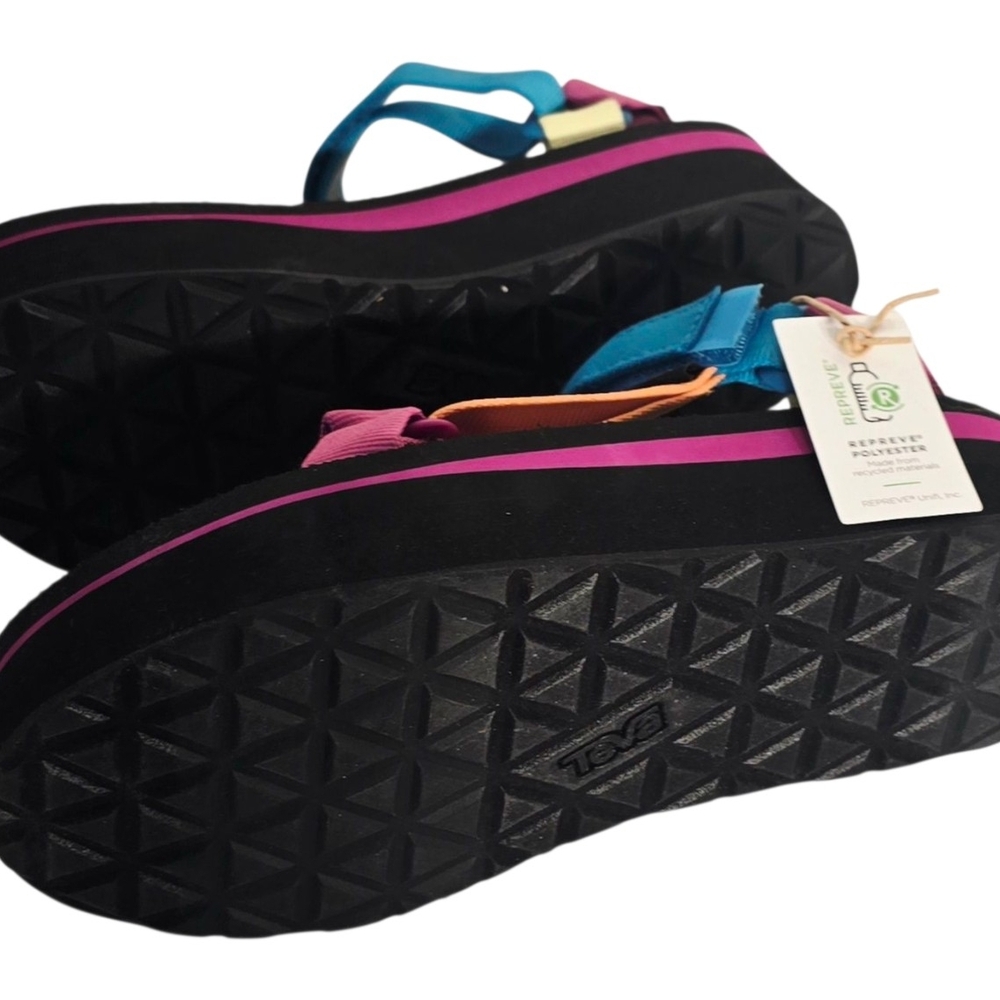 Teva Platform Sandals Womens Multicolor Flatform Hiking Outdoor NEW - Picture 8 of 8